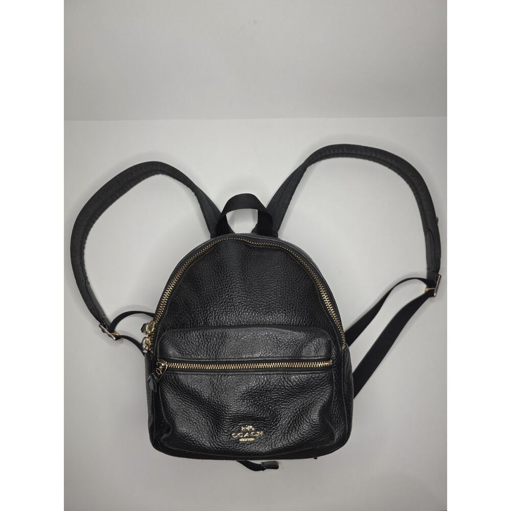 Coach Mini Small Charlie Backpack Pebbled Leather Black F28995
